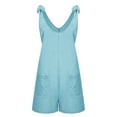 thumbnail image 4 of Styesk Shorts pour Femmes Mode Été Solide Poche Décontractée Combinaison Sans Manches, 4 of 7
