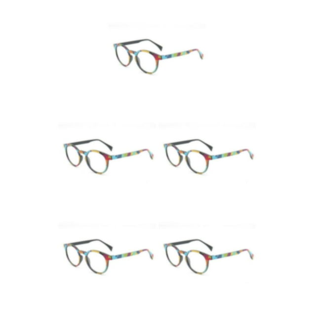 Decodeary Sleek And Stylish Rainbow Black Glasses Frame For Men Any Occasion Fashionable IS031C9 5Set
