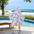 thumbnail image 3 of Yayeee Kids Hooded Towel with Hand Pockets Beach Soft Absorbent Bath Wrap 50 x 23.5 inch, Playful Daisy, 3 of 5