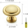 thumbnail image 3 of Ravinte 30 Pack Solid Knobs Kitchen Cabinet Round Pulls Dresser Handles Gold Cupboard Hardware Brushed Brass Door Drawer Knobs, 3 of 10