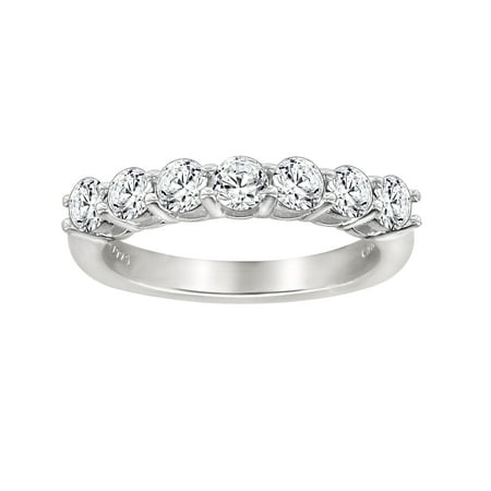 Gemour Epiphany Diamonique 7-stone Anniversary Band Ring szie 7.00