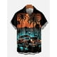 thumbnail image 3 of Camisa hawaiana retro de moda de manga corta con estampado de vaquera hawaiana de playa con póster de coche vintage de los años 1970 y 1980 para hombre Hrajuku, 3 of 4