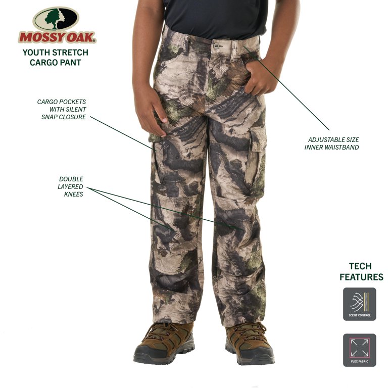 Mossy Oak Terra Gila Youth Stretch Cargo Hunting Pant - Walmart.com