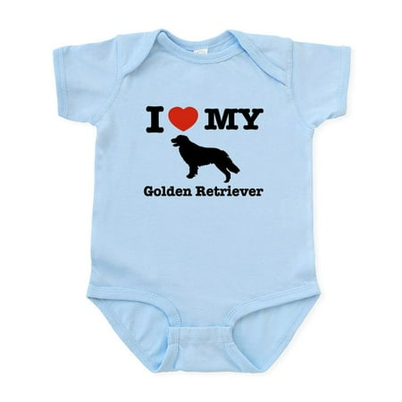 

CafePress - I Love My Golden Retriever Infant Bodysuit - Baby Light Bodysuit Size Newborn - 24 Months