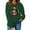 Green, variant on SYMOID Womens Pink Christmas Squirrel Sweatshirt with Santa Hat & Lights - Long Sleeve Crew Neck, Relaxed Fit, 100% Polyester, Machine Washable (XS-XL),Size M