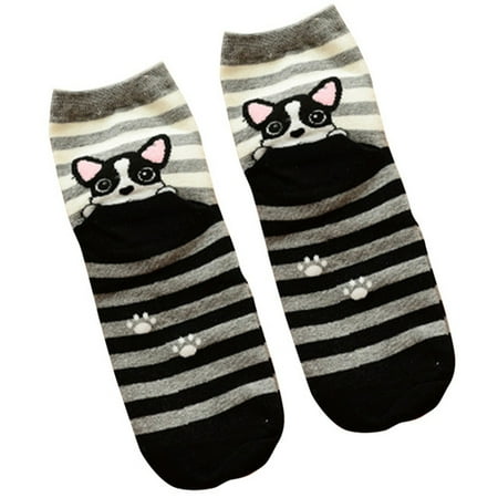 

Tmosphere 3D Print Animal Striped Socks Women Cotton Socks Cartoon Dog Girls Socks Christmas Gift