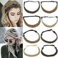 thumbnail image 6 of HAIRRO Synthetic Hair Braided Headbands Stretch Elastic Classic Chunky Wide Plaited Hair Braids Braid Band Headband for Women Girls Women's Padded Wig Beauty Accessories, 6 of 6