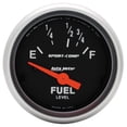 thumbnail image 4 of AutoMeter 3318 Sport-Comp Electric Fuel Level Gauge; 2-1/16 in.; Black Dial Face; Fluorescent Red Pointer; White Incandescent Lighting; Electric Air-Core; 16 Ohms Empty /158 Ohms Full;, 4 of 5