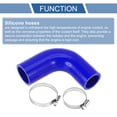 thumbnail image 4 of Ofertas Únicas 1 Juego Manguera de Silicona Azul para Coche de 32-38mm 1.26"-1.5" ID 90mm 3.54" Longitud 90° con Abrazaderas Universal, 4 of 7