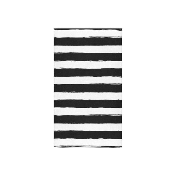 EREHome Striped Hand Towel Bath Towel Towel Black And White 16"X28" For Body Face,Hand,Gym,Spa,Home,Hotel Use