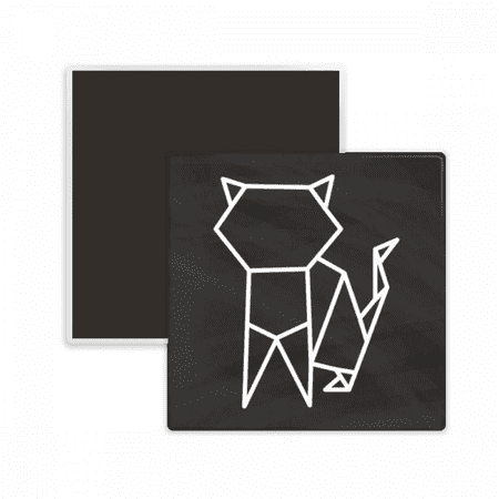 

Origa Cat Geometric Shape Square Ceracs Fridge Magnet Keepsake Memento
