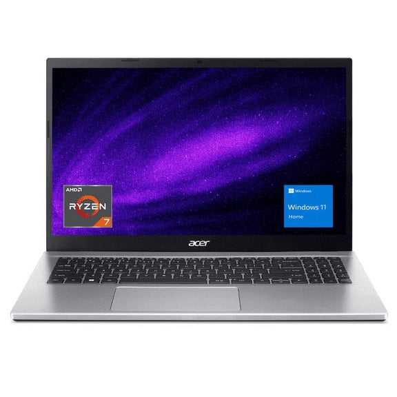 Acer Aspire 3 15.6" FHD Laptop, AMD Ryzen 7 5700U Processor, 64GB RAM, 1TB SSD, AMD Radeon Graphics, Numeric Keypad, 720p HD Webcam, Wi-Fi 6, Windows 11 Home, Silver