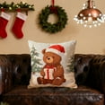 thumbnail image 4 of 17.7x17.7 in Christmas Pillows, Christmas Decorative Pillow Covers, Festive Decorative Cushion Covers with Graphic Print for Sofa Couch Living Room Holiday Home Decor, Lazyguy, Q, 4 of 6