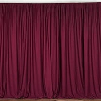 2 pcs 10 feet x 10 feet Polyester Backdrop Drapes Curtains Panels with Rod Pockets - Wedding Party Home Window Decorations - BURGUNDY
