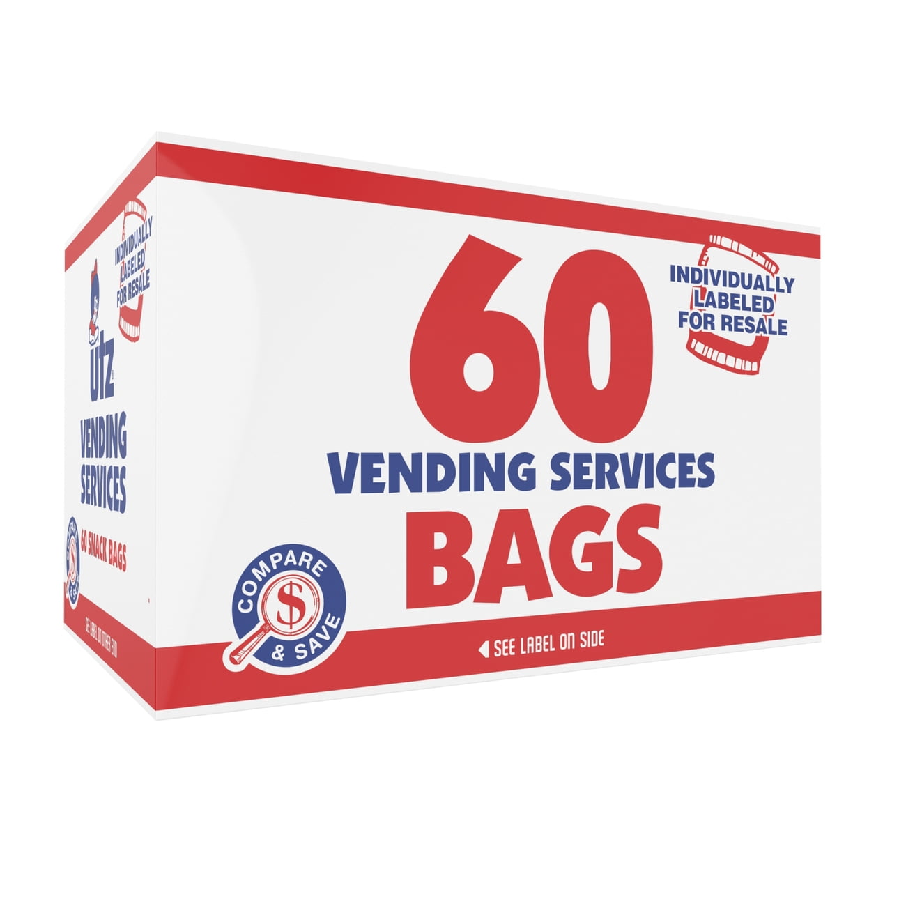 60 ct Vending Services Box 1 oz Utz Salt'n Vinegar Potato Chips 