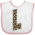 thumbnail image 3 of Inktastic Leopard Print Letter L Boys or Girls Baby Bib, 3 of 4