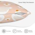 thumbnail image 5 of Bingfone Geese And Flower Linen Throw Pillow Covers Cushion Case Pocket Button Vintage Farmhouse Pillowcase For Sofa Couch Bed 18"X18", 5 of 9