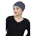 thumbnail image 2 of Cancer Headwear For Women Bamboo Beanie Chemo Hats Sleep Cap Head Coverings Turban (CHARCOAL), 2 of 3