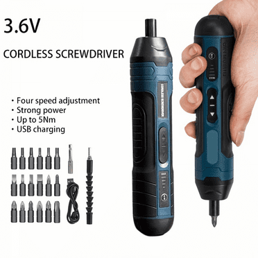 3.6V Industrial-Grade Electric Screwdriver, Lithium Electric Screwdriver Set (20-Piece Set)