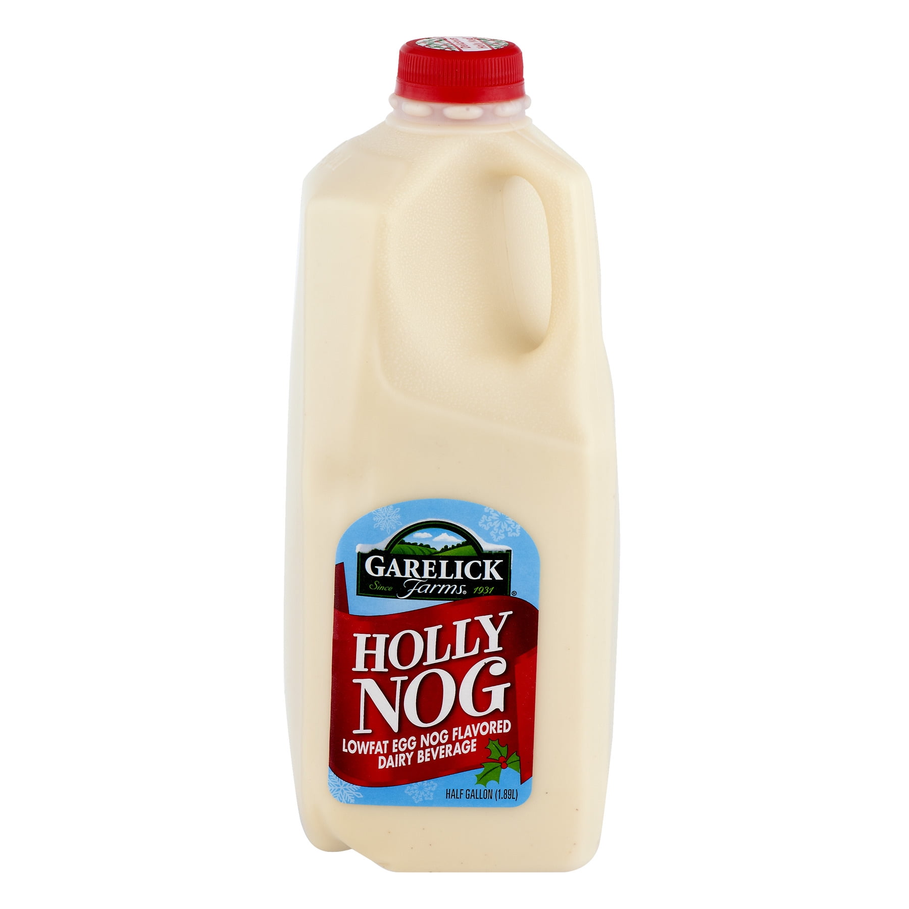 Garelick Farms Holly Nog LowFat Egg Nog, Half Gallon