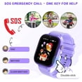 thumbnail image 4 of TOPCHANCES 4G Smart Watch for Boys Girls, 1.83in Touch Screen Kids Smartwatch with Games, Two-way Voice Calls, SOS Call, SMS function (Purple), 4 of 7