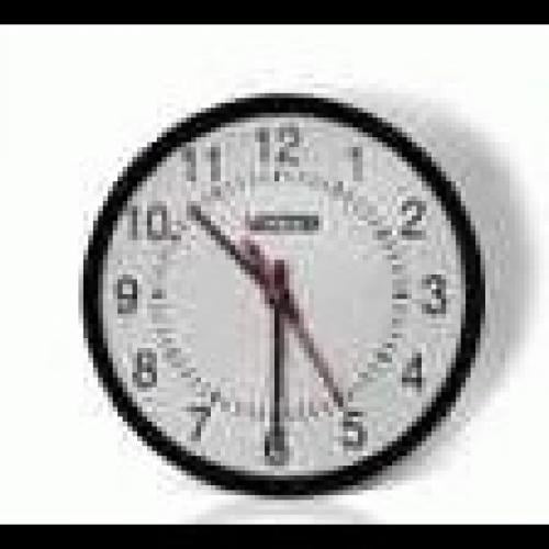 VAW12B 12 in. Round Wireless Clock Black Surface Mount Battery