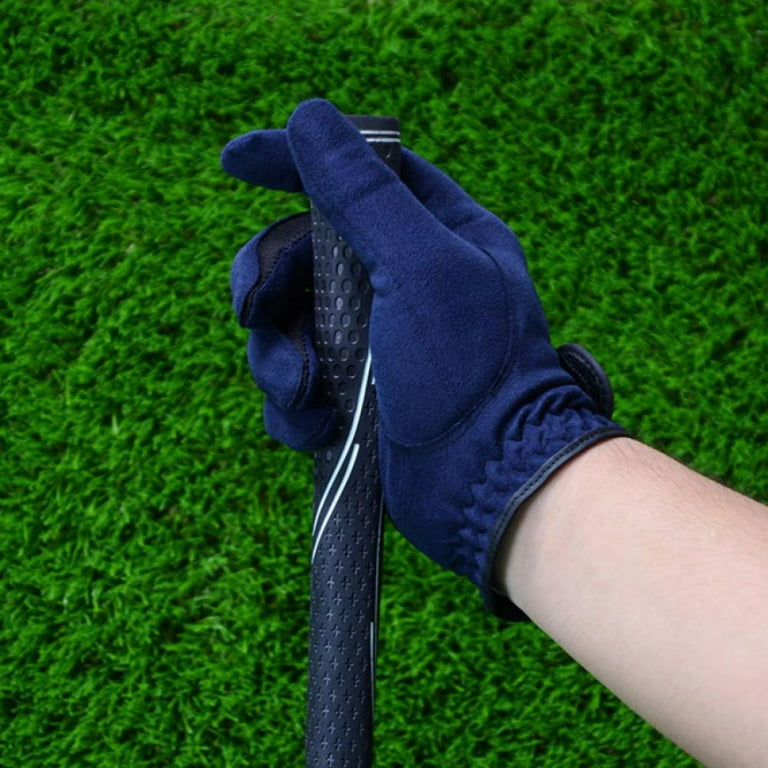Prettyui Golf Gloves Breathable Comfortable Gloves Sweat Absorbent Abrasion  Microfiber Cloth Full Finger Gloves