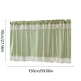 thumbnail image 3 of Checkered Curtain Valance | Rod Pocket Polyester Window Treatment | Light Blocking Privacy Panel | Cottage Modern Style for Kitchen Living Room Decor | 59x24 in | 1 Piece | Multi-Color, 3 of 6