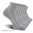 thumbnail image 3 of Men's Essential 6-Pack Solid Color Crew Socks, Premium Breathable Cushion Socks for Sports and Office, Durable Cotton Blend Comfort Hosiery, 6 Pairs, Gray, One Size, 3 of 3