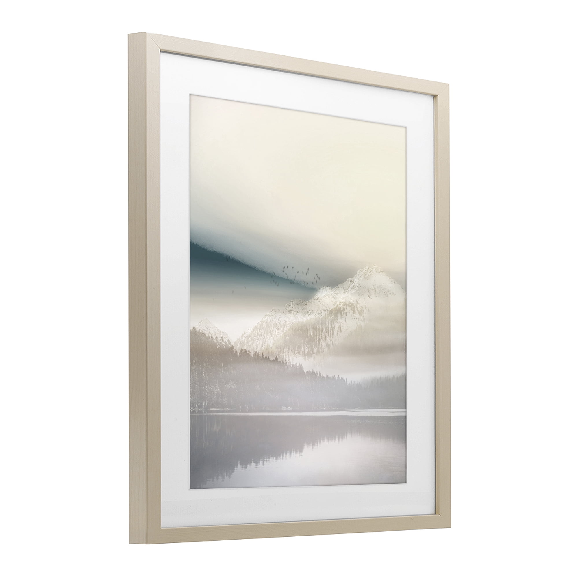 Stupell Industries Mountainous Vanilla Landscape Birch Framed Print Under Glass, design by Gemma Bardot