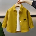 thumbnail image 2 of Abtuhar Toddler Boys Fall Winter Casual Outerwear and Jackets Print Turn‑down Collar Button Coat for 0‑10 Years, 2 of 5