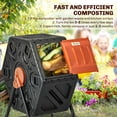 thumbnail image 4 of Outsunny 17 Gallon Composter, Compost Bin with Steel Legs, Orange, 4 of 10