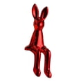 thumbnail image 1 of Escultura decorativa de un conejo sentado, una robusta figura de conejo, una obra moderna y Rojo, 1 of 9