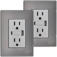 thumbnail image 1 of Tomacorriente Duplex con USB Inoxium1X1U1BSilver 2Pzas USB A/USB C/Contacto Duplex 110/125-250VCA 15A 50/60Hz 5VDC 3A Pl, 1 of 5