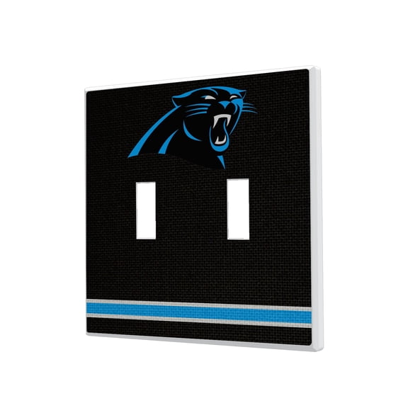 Carolina Panthers Stripe Double Toggle Light Switch Plate