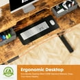 thumbnail image 6 of M optimized 55" Electric Standing Desk, Home Office Desks with Double Drawers, Desktop Monitor Stand, T-shaped Legs Height Adjustable Sit Stand Desk for Home Office, 6 of 7