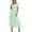 Mint Green, variant on VBTAPA Women's Smocked Midi Tulle Dress Wedding Guest Party Dresses 2025 Summer Puffy Short Sleeve Square Neck Ruffle Tiered Dress Black L