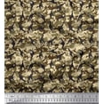 thumbnail image 1 of Soimoi Black Cotton Jersey Fabric Dot,Camouflage Texture & Giraffe Animal Decor Fabric Printed BTY 58 Inch Wide, 1 of 1