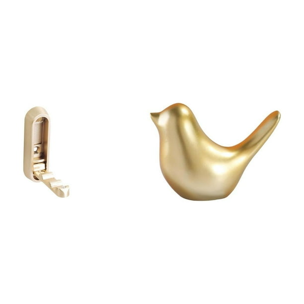 Gancho de pared plegable,Percheros plegables de pared,Gancho de pared para auriculares,perchero,Figura de pájaro,Figura de pájaro dorado,decoración para el hogar,estatua de animal