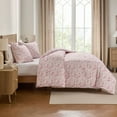 thumbnail image 2 of Virtu Comforter Sets, All Season Lightweight Floral Queen Comforter Set, 3-Pc Bedding Sets, Pink Floral, 2 of 8