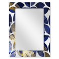 thumbnail image 2 of DESIGN ART Designart 'Blue and Yellow Large Fractal Pattern' Floral Printed Wall Mirror 24in.x32in., 2 of 4