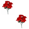 thumbnail image 4 of Billuyoard Artificial Flower Fashion Fake Simulation Lints Holiday Props Ornament Party Flowers Decoration for Living Room rojo 5 tenedores 2Conjunto, 4 of 6