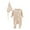 Beige, variant on EnJoCho Button Set Toddler Boys Girls Long Sleeved Strip Jumpsuits with Hats Children Casual Sports Wear Clothing Sets 6-12 Months