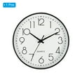 thumbnail image 3 of Uxcell 10" Wall Clock Battery Operated Silent Non Ticking Round Clock, White Black, 3 of 6