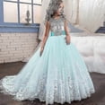 thumbnail image 4 of Girls Lace Long Prom Gowns Bridesmaid Kids Dresses For Girls Teens Girl Party Dress Kids Princess Evening Formal Wedding Vestido, 4 of 4