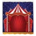 thumbnail image 3 of Ambesonne Circus Shower Curtain, Canvas Circus Tent Art, 69"Wx84"L, Blue Vermilion, 3 of 4