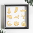 thumbnail image 3 of 9pcs 1.6x1.6 inch Golden Metal Stickers Forest Animal Stickers Self Adhesive Wolf Bear Stickers Golden Epoxy Stickers Antlers Deer Sticker for DIY Scrapbooks Epoxy Resin Art Crafts Decoration, 3 of 9