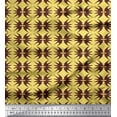 thumbnail image 1 of Soimoi Yellow Modal Satin Fabric Flying Stork Bird Print Fabric by the Yard 42 Inch Wide, 1 of 1