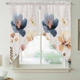 thumbnail image 2 of Spring Summer Wildflowers Swag Curtains for Kitchen/Bedroom/Living Room, Farmhouse Retro Floral Botanical Scalloped Curtains 63 Inch Long, Window Swag Topper Curtains Valances 2 Panels Set 36"x63", 2 of 8