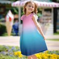 thumbnail image 2 of Girls' Summer Dress Kids 2025 Rainbow Gradient Sleeveless Dress Summer Casual Sundress for Kids with Soft Fabric ,Sie:130, 2 of 8
